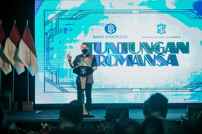 Wali Kota Surabaya saat melaunching Tunjungan Romansa 