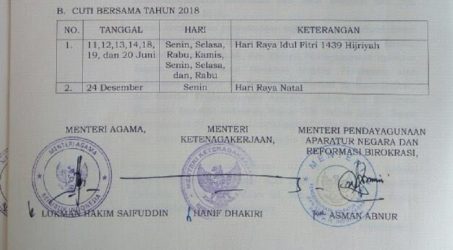 Cuti Bersama Lebaran 2018 Ditambah, Ini Alasan Pemerintah