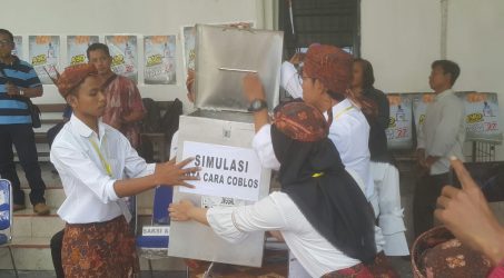 KPU Surabaya Gelar Simulasi Pencoblosan