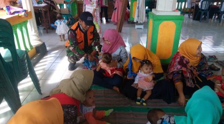 TMMD 105, Posyandu Flamboyan 1 Berikan Makanan Tambahan Bagi Balita Desa Tondomulo
