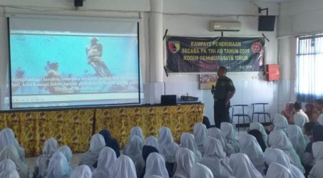 Kodim Surabaya Timur Sosialisasikan Penerimaan Secaba PK TNI AD