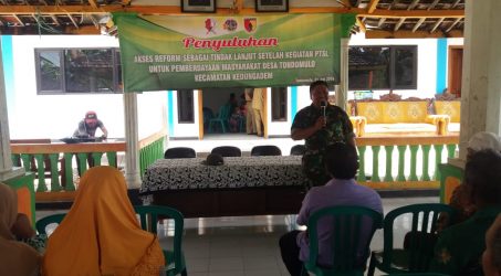 BPN Bojonegoro Gelar Sosialisasi PTSL Dilokasi TMMD Desa Tondomulo