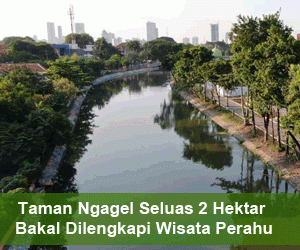 Taman Ngagel Seluas 2 Hektar Bakal Dilengkapi Wisata Perahu