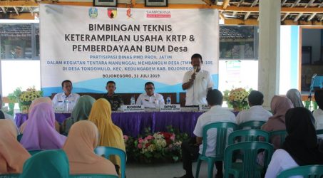 TNI AD dan Dinas PMD Jatim Berikan Bimtek Warga Tondomulo