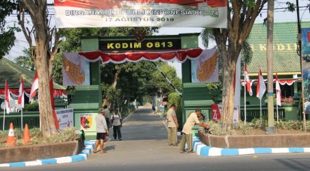 Semarakkan HUT RI 74, Kodim Bojonegoro Beserta Koramil Jajaran Hiasi Pangkalan Beruansa Merah Putih