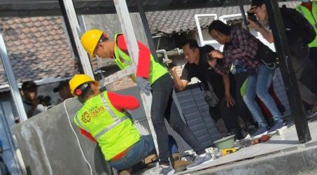 Menristekdikti Uji Coba Rumah Bahan UPVC Tahan Gempa di Ngawi
