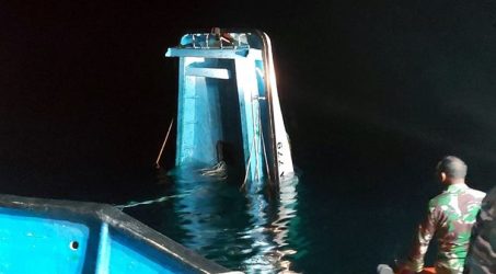 Kapal Terbakar dan Tenggelam di Perairan Tobelo Maluku Utara, 12 ABK Selamat