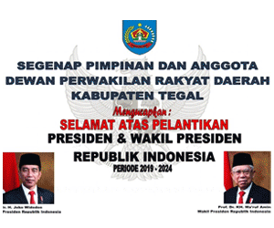 DPRD Kabupaten Tegal Mengucapkan Selamat Atas Pelantikan Presiden & Wakil Presiden RI Periode 2019 – 2024