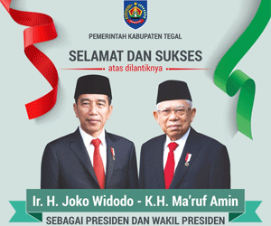 Pemkab Tegal Mengucapkan Selamat Atas Pelantikan Presiden & Wakil Presiden RI Periode 2019 – 2024