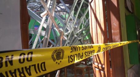 Gedung SDN Gentong Pasuruan Ambruk, Polda Jatim Kirim Tim Labfor