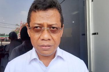 Kepala BBPJN VIII Surabaya, Ahmad Subki usai ditemui upacara peringatan hari bhakti PU ke 74 di BBPJN VIII