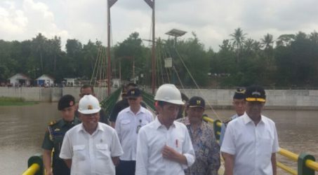 Bendung Kamijoro Kulon Progo Yogyakarta Diresmikan Jokowi 
