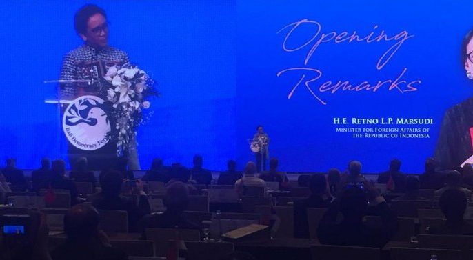 Buka Bali Democracy Forum, Menlu Retno Marsudi  Kampanyekan Perdamaian Dunia