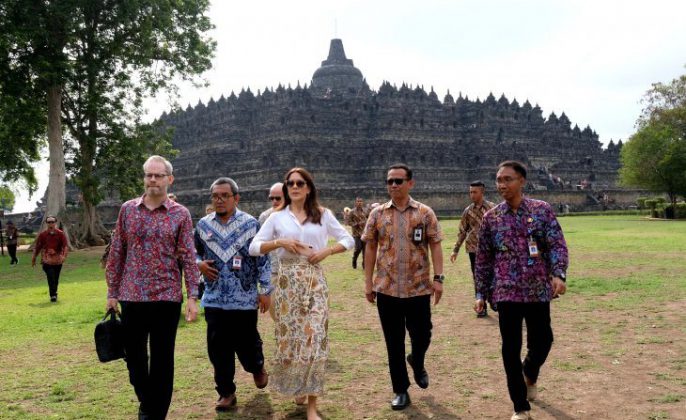 Putri Mahkota Kerajaan Denmark Kunjungi Borobudur, Puji Balai Konservasi