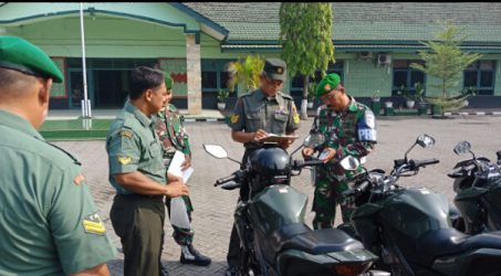 Kodim Surabaya Utara Periksa Kelengkapan Surat-surat Berkendara Anggotanya
