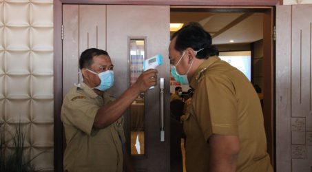 Peserta Uji Kompetensi JPT Pratama Wajib Scan Suhu Tubuh 