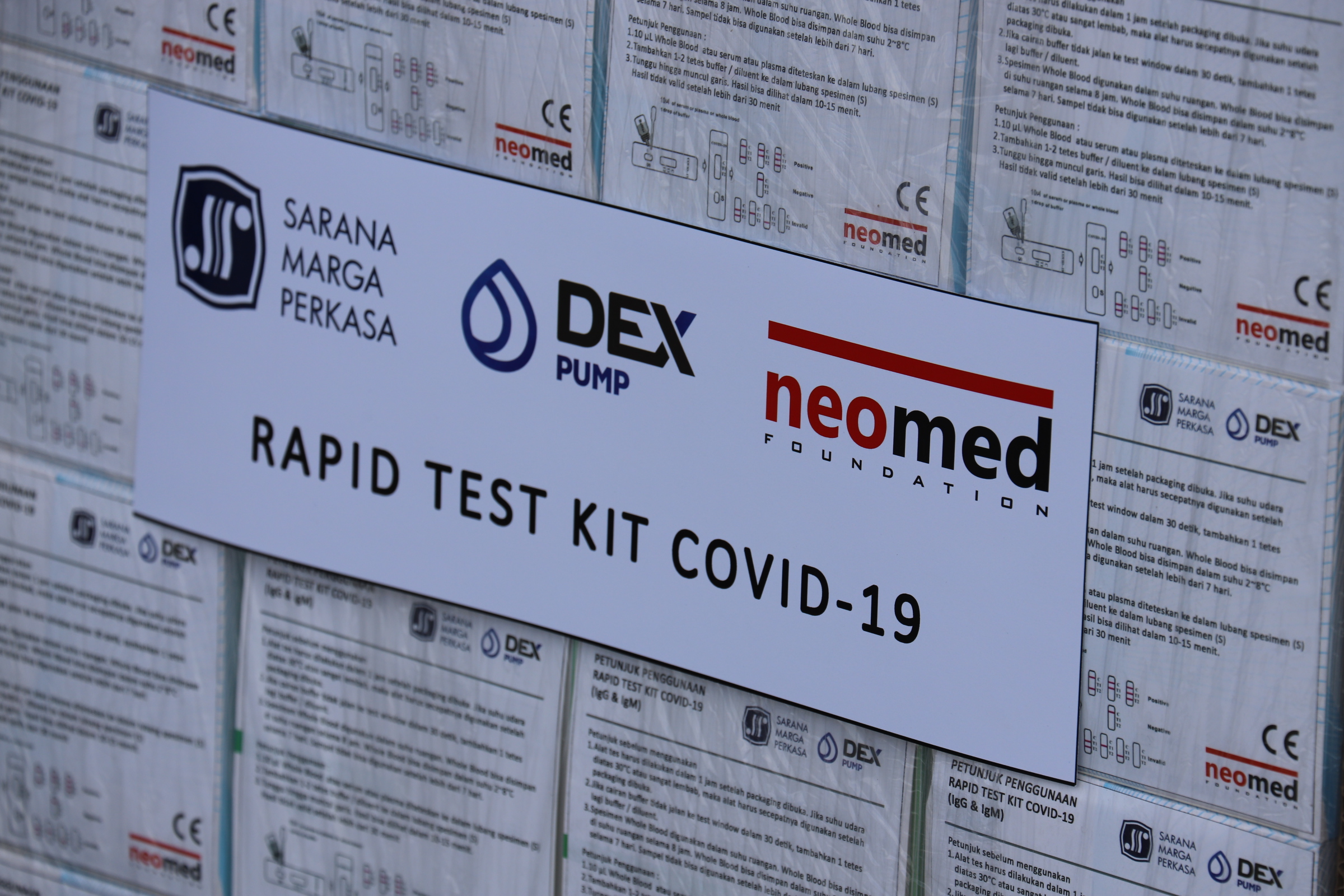 Bantuan rapid test yang diterima oleh pemkot surabaya yang siap didistribusikan ke puskesmas dan rumah sakit di Surabaya
