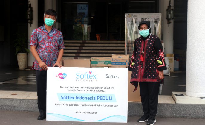 PT Softex Indonesia Salurkan Bantuan 10 Ribu Masker Kain Ke Pemkot Surabaya