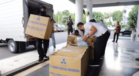 Bantuan Paket sembako yang diterima Pemkot Surabaya