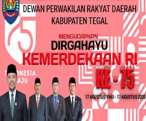 Segenap Pimpinan dan Anggota DPRD Kabupaten Tegal Mengucapkan HUT RI ke 75