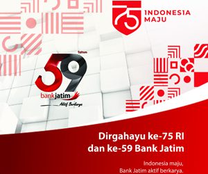 Displai Ucapan HUT RI Ke -75 Bank Jatim