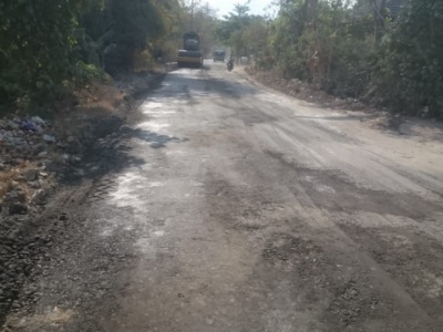 Kondisi jalan Proyek Peningkatan Jalan Lintas Selatan di Kabupaten Bangkalan