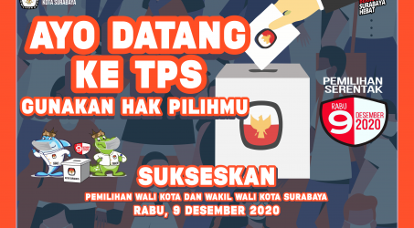 KPU Kota Surabaya Sosialisasikan “Ayo Datang Ke TPS, Gunakan Hak Pilihmu”