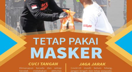 BPBD Provinsi Jatim Sosialisasikan Tetap Pakai Masker, Mencuci Tangan, dan Jaga Jarak