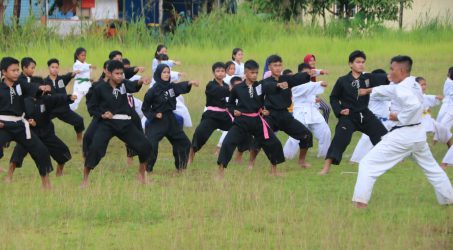 Jalin Silaturahmi Satgas Pamtas Yonif Raider 200/BN Adakan Latihan Gabungan IKS PI Kera Sakti, PSHT Dan Karate