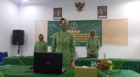 Dalam Rangka HUT ke 75 Persit Tahun 2021, Persit Kodim Tegal Ikuti Webinar