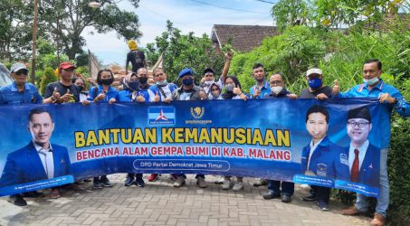 Korban Gempa di Malang Dapat Bantuan 2 Ton Paket Dari Demokrat Jatim