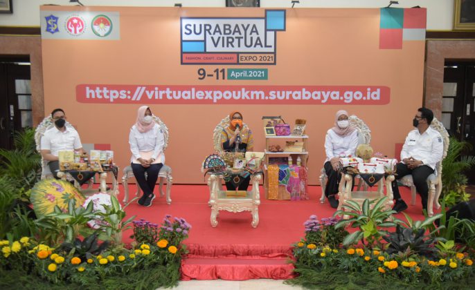 Suasana Pers Conference pameran virtual