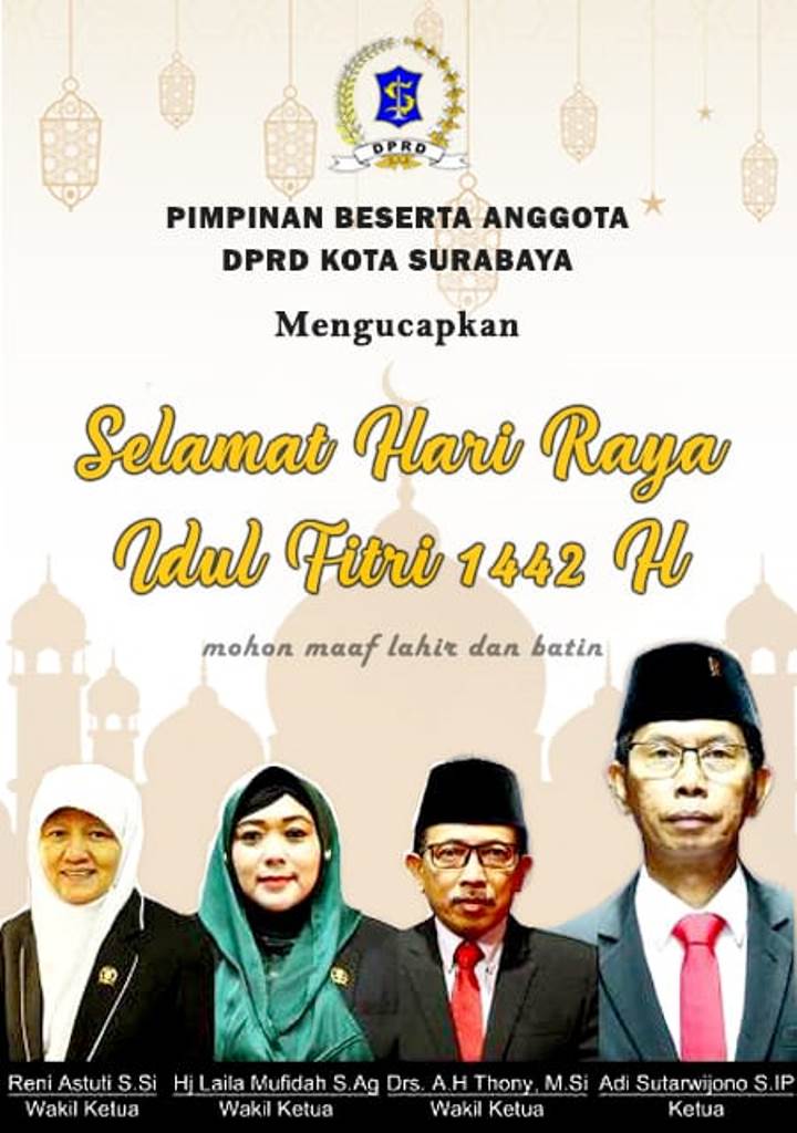 Iklan Ucapan Selamat Idul Fitri DPRD SUrabaya 