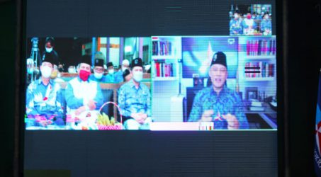 AHY,  dan Kader Demokrat Jatim Bersama Para Kyai, Santri di Banyuwangi Rayakan HSN 2021