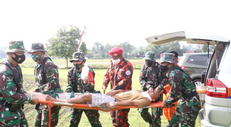 Korem 071/ Wijayakusuma Gelar Simulasi Penanggulangan Bencana Alam Tsunami
