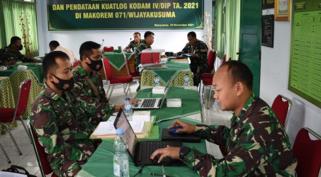 Korem 071/Wijayakusuma di Wasgiat Bidang Logistik dari Kodam IV/Diponegoro