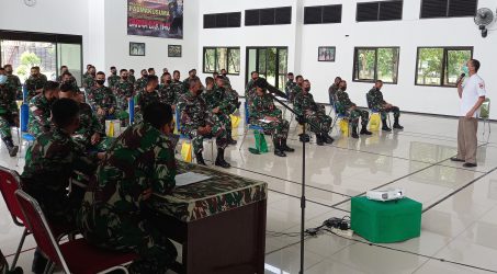 Cegah Covid-19, Prajurit Yonif 407 Dibekali Penyuluhan Kesehatan Terpadu