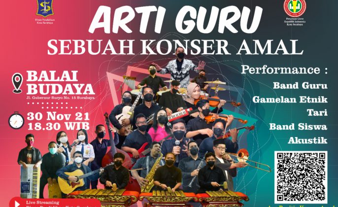 Peduli Guru yang Terkena Musibah, Dispendik Surabaya Gelar Konser Amal