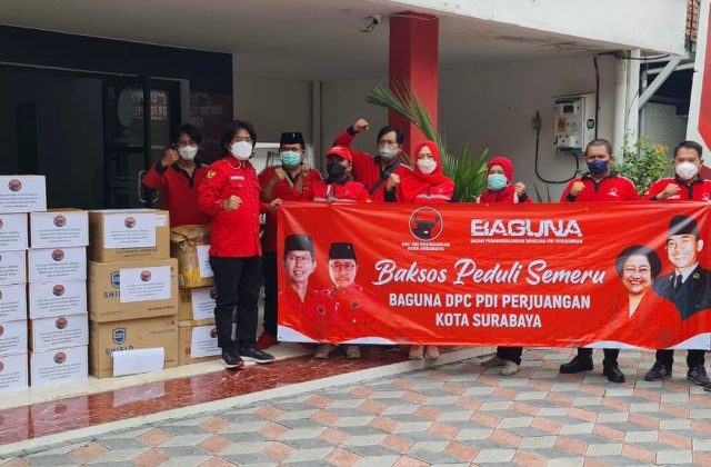 Gerak Cepat Baguna PDIP Surabaya, Kirim Bantuan dan Relawan untuk Korban Erupsi Semeru