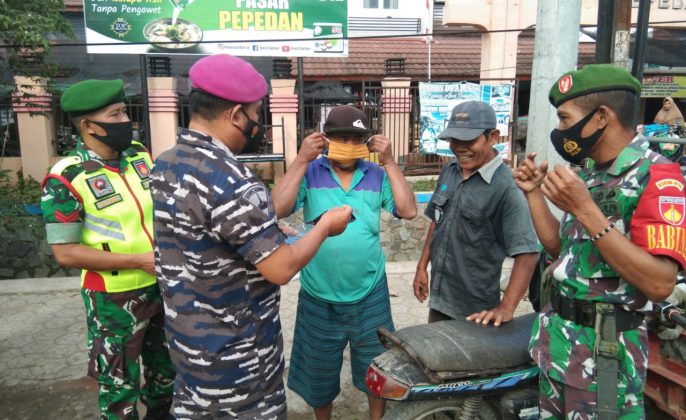 Tim Satgas Covid-19 Kabupaten Tegal Keliling Pasar Tradisional, Pastikan Warga Patuh Prokes