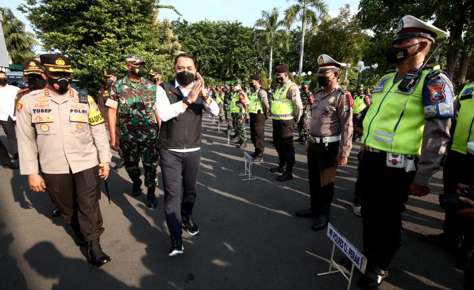 Ribuan Personel Gabungan Diterjunkan Amankan Natal dan Malam Tahun Baru di Surabaya