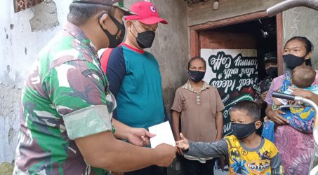 Peduli, Koramil Brebes Beri Bantuan Bocah Pemulung untuk Tabungan Biaya Sekolah