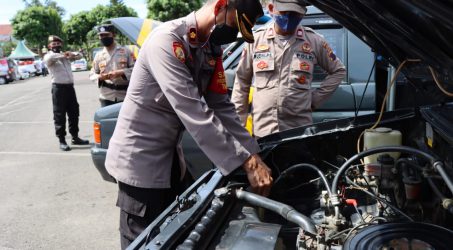 Cek Kendaraan Dinas Patroli Polres Tegal, Wakapolres Tegal Sampaikan Pesan Ini