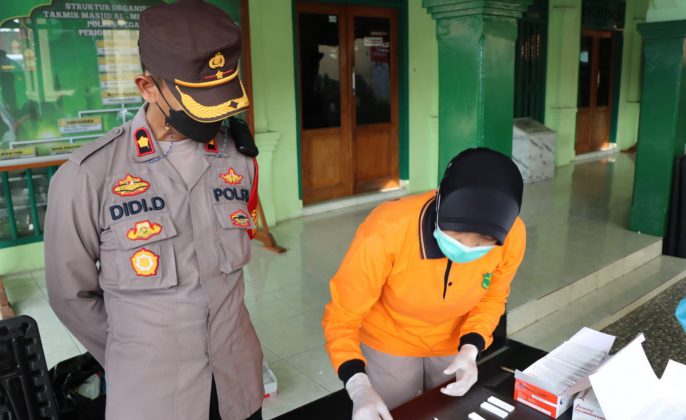 Tes Swab Antigen di Lingkungan Polres Tegal, Sebanyak 50 Anggota Dinyatakan Negatif