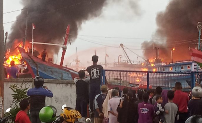 Kapal Terbakar Lagi di Pelabuhan Pelindo Kota Tegal, Polisi Masih Mendata Kerugian