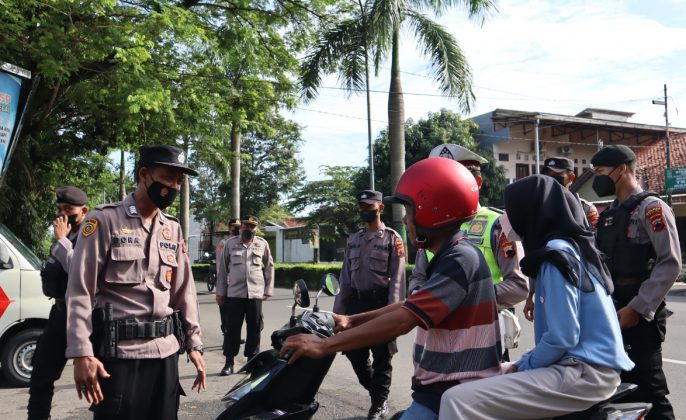 Naik Level, Polres Tegal Gencarkan Operasi Yustisi, Pelanggar Diberi Teguran Lisan Hingga Sanksi Sosial