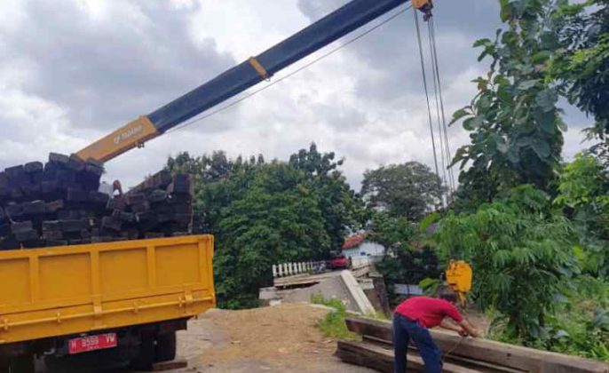 Jembatan Bailey Segera Dipasang untuk Menyambung Jembatan Karangbokong Larangan