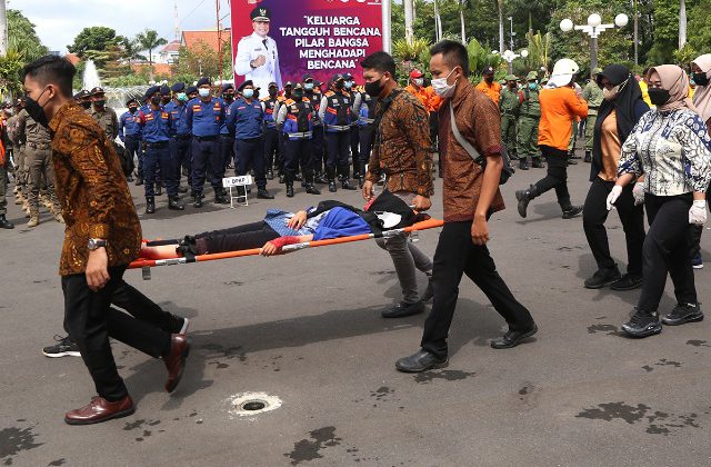Pemkot Gelar Apel dan Simulasi Penanganan Bencana dihari Kesiapsiagaan Bencana