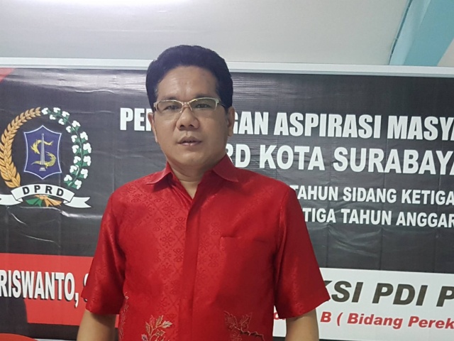 Riswanto, Anggota Komisi B DPRD Kota Surabaya usai menggelar Reses
