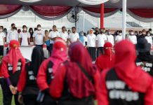 Peringatan HANI 2022, Wali Kota Eri Cahyadi bersama Kepala BNNP Jawa Timur, Brigjen Pol Mohamad Aris Purnomo dan Kepala BNN Kota Surabaya, AKBP Kartono juga mendeklarasikan Perang Melawan Narkoba.